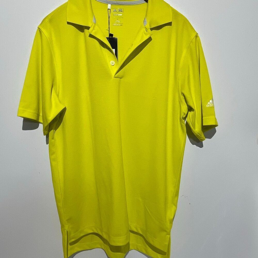 Adidas Men's Sunburst Climalite Textured Short Sleeve Golf Polo Shirt Small NWT - Picture 1 of 10